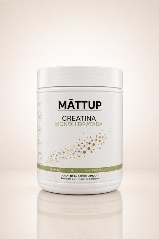 MĀTTUP Creatina Monohidratada, foto de estudio